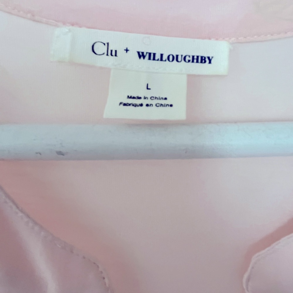 Clu & Willoughby sleeveless shell pink dressy/casual tunic top. Cute with jeans!